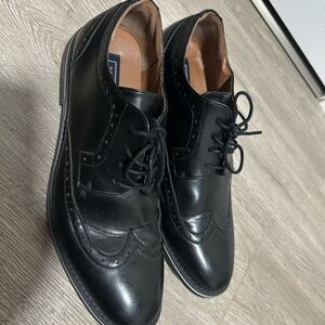 Classic Black Leather Men's Dress Shoes sz 13